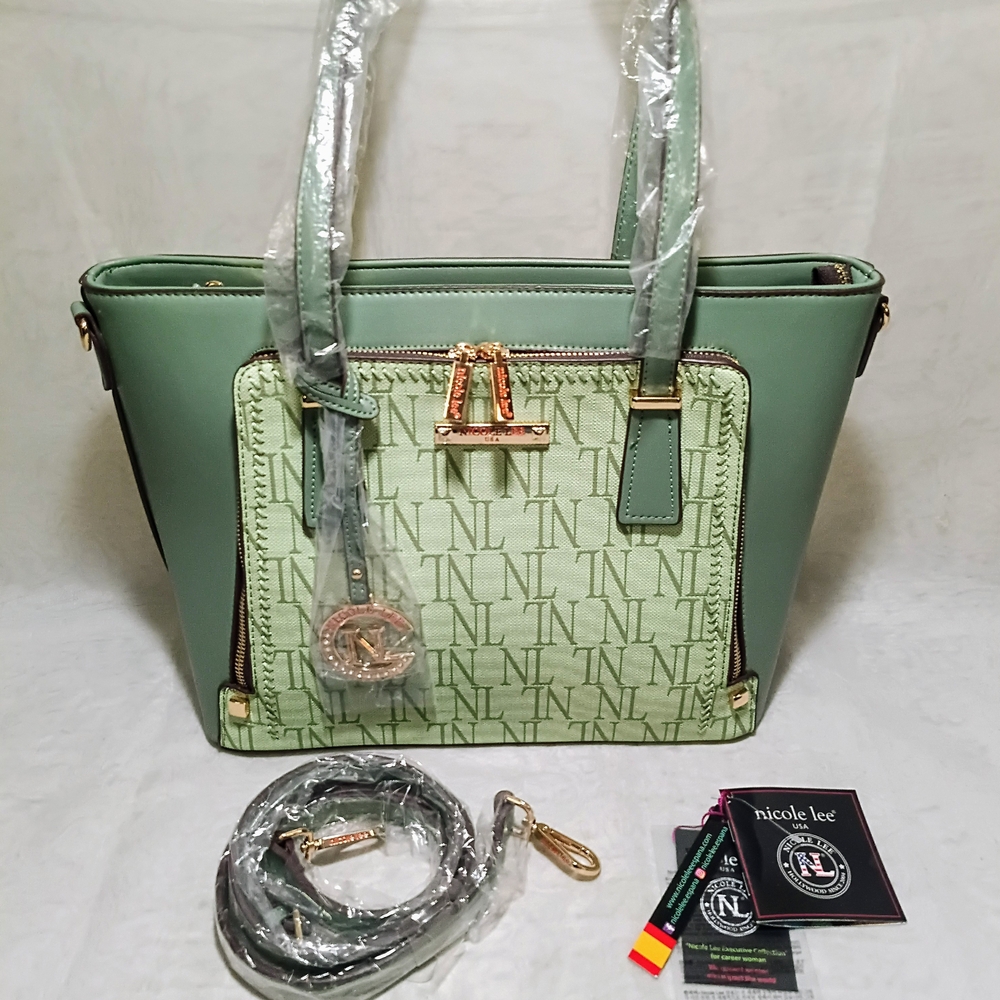 Nicole Lee Monogram 3-in-1 Satchel Set , NWT